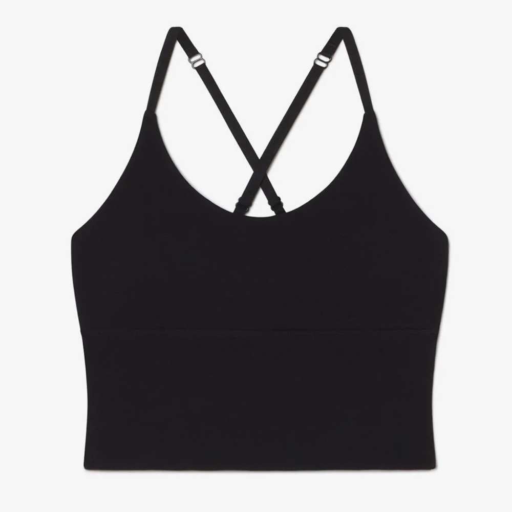 NWOT AllWear bamboo bra top longline athletic sports bra black size 6
